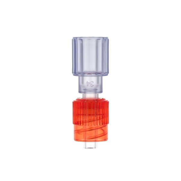 Rotating Male Luer Lock Connector Red