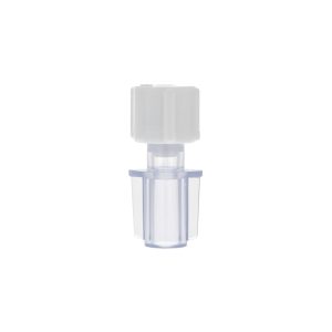 Female Luer Lock Connector - Single Fillet - with White Cap