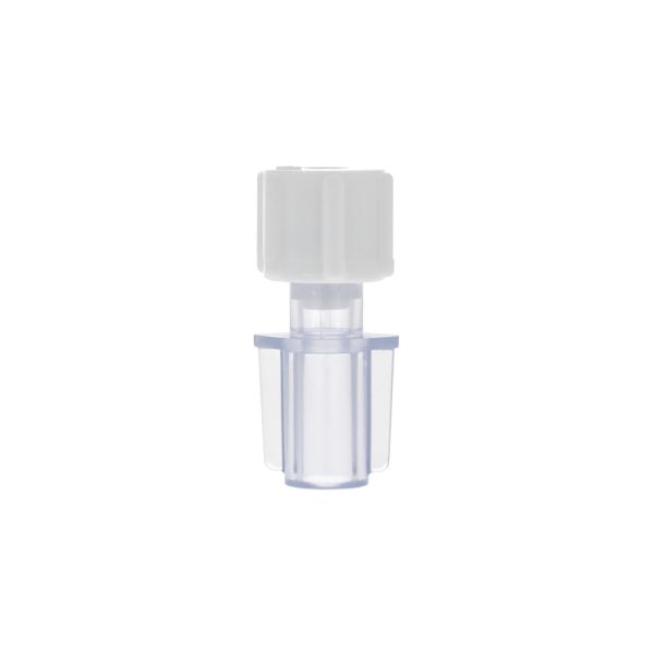 Female Luer Lock Connector - Single Fillet - with White Cap