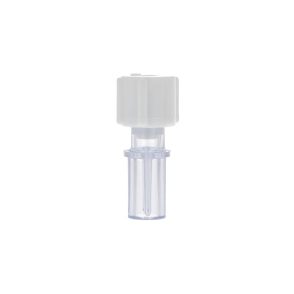 Female Luer Lock Connector - Single Fillet - with White Cap