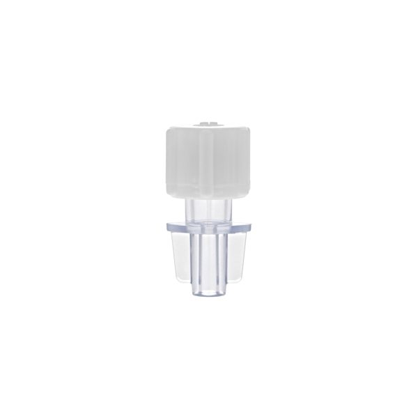 Female Luer Lock Connector - Single Fillet - with White Cap