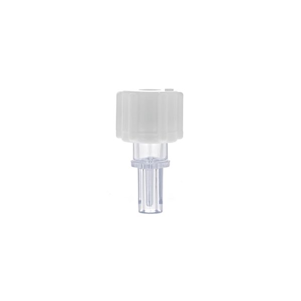 Female Luer Lock Connector - Single Fillet - with White Cap