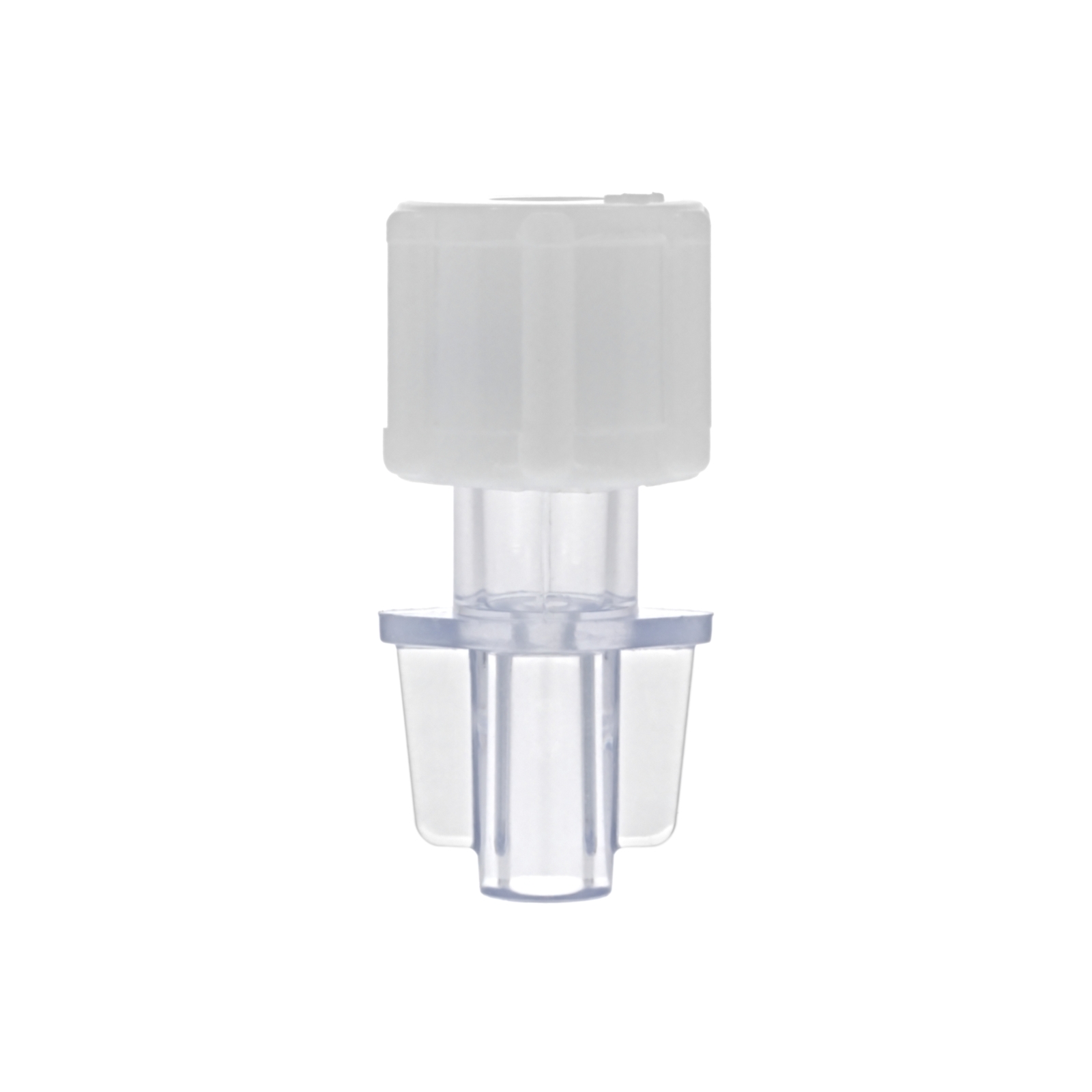 Female Luer Lock Connector - Single Fillet - with White Cap