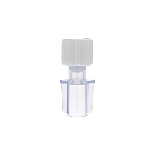 Female Luer Lock Connector - Single Fillet - with White Cap